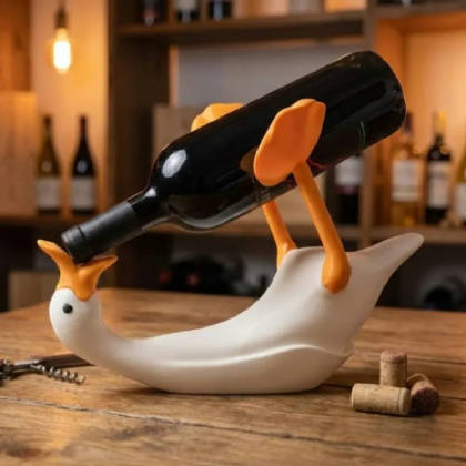 Pato porta vinhos